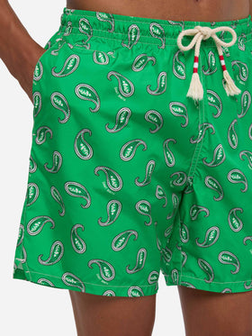 Herren-Badeshorts mit Paisley-Print