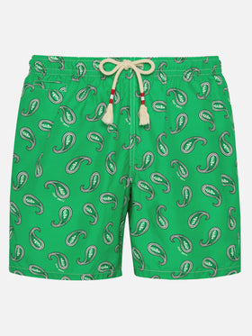 Herren-Badeshorts mit Paisley-Print