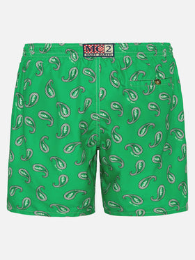 Herren-Badeshorts mit Paisley-Print