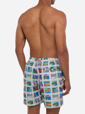 Badeshorts für Herren mit Sommerprint | ALESSANDRO ENRIQUEZ SONDERAUSGABE
