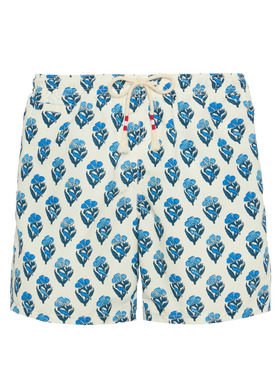 Mid-length swim-shorts Caprese with flower print - MC2 Saint Barth