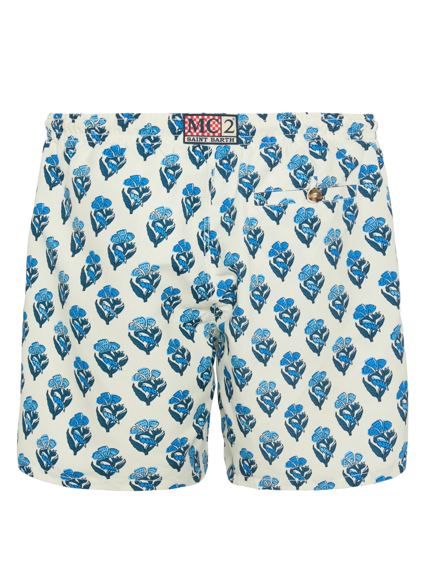 Mid-length swim-shorts Caprese with flower print - MC2 Saint Barth