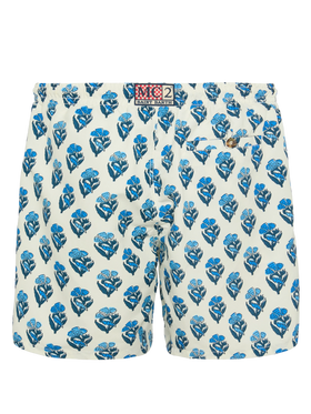 Mid-length swim-shorts Caprese with flower print - MC2 Saint Barth