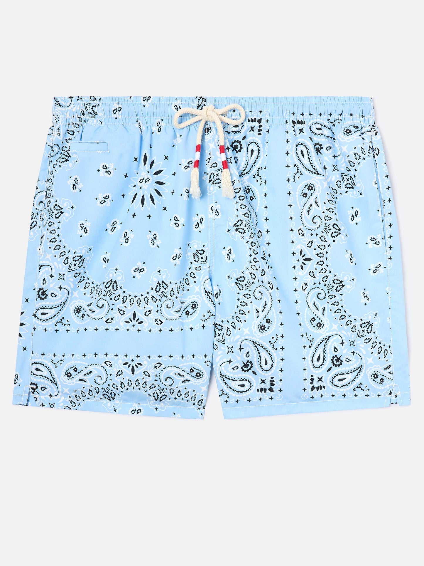 Caprese swim shorts with light blue bandana print
