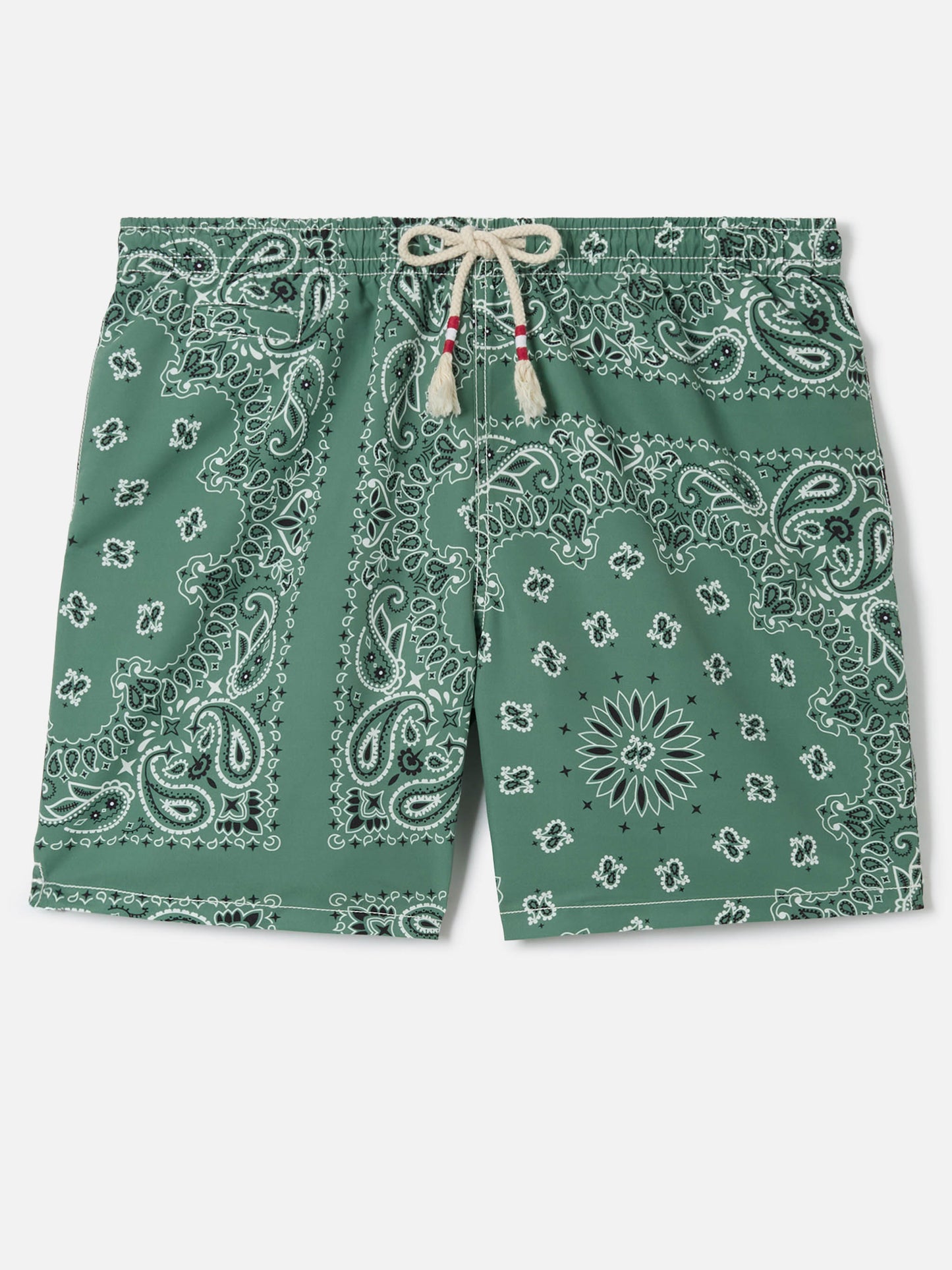 Caprese swim shorts with military green bandana print