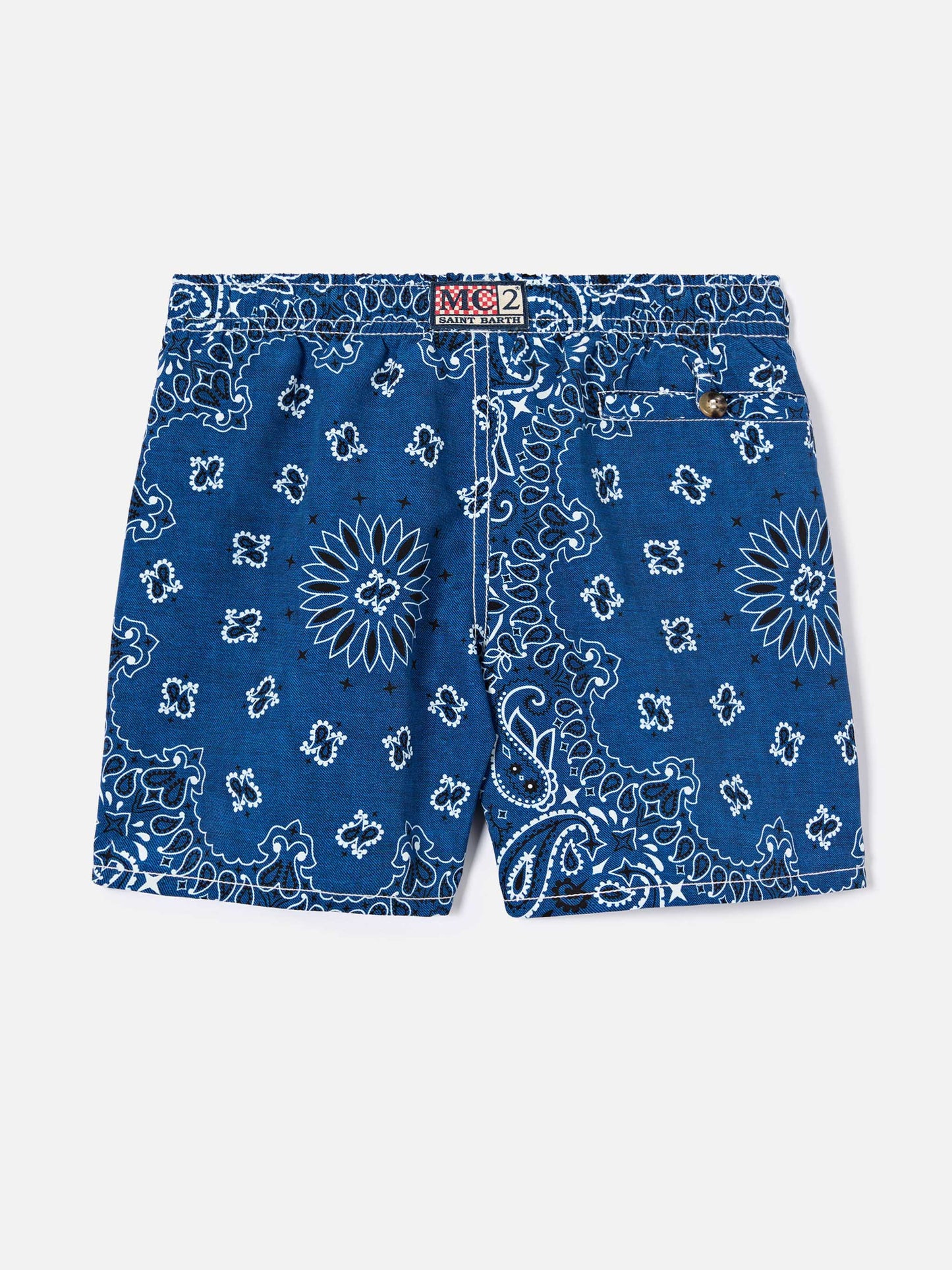 Costume Caprese Jr con stampa bandana blu navy