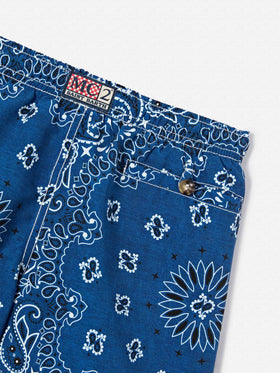 Costume Caprese Jr con stampa bandana blu navy