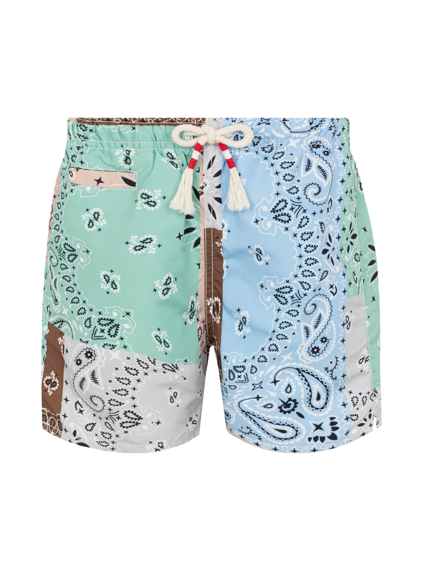 Costume mare Caprese Jr lumghezza media con stampa patch bandana