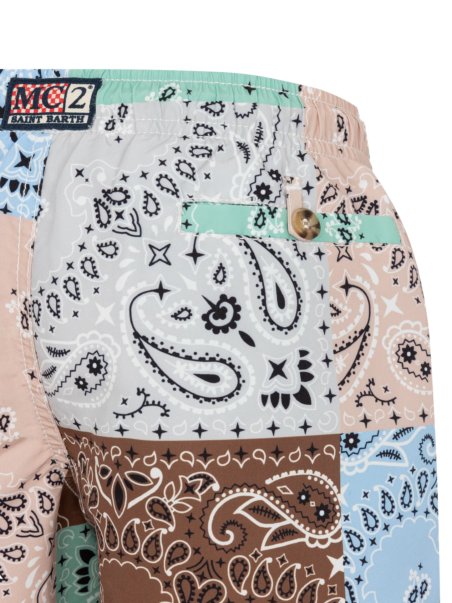 Costume mare Caprese Jr lumghezza media con stampa patch bandana