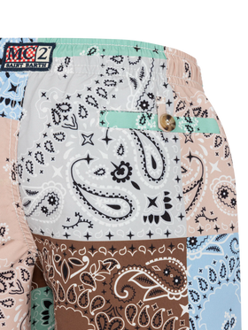 Costume mare Caprese Jr lumghezza media con stampa patch bandana