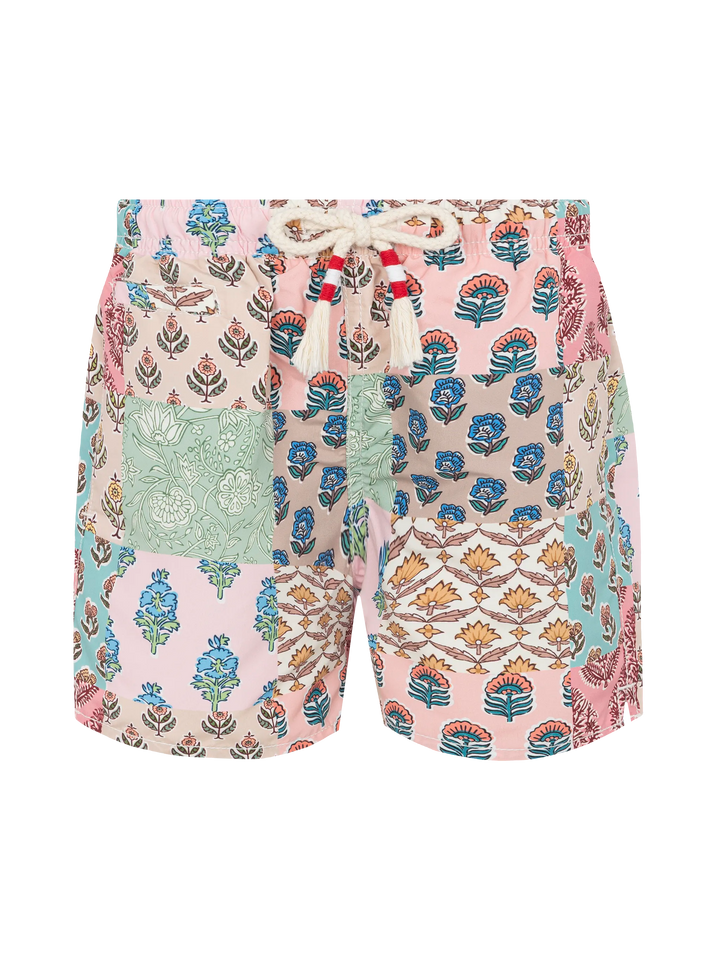 Mittellange Badeshorts Caprese Jr mit Blumen-Patch-Print