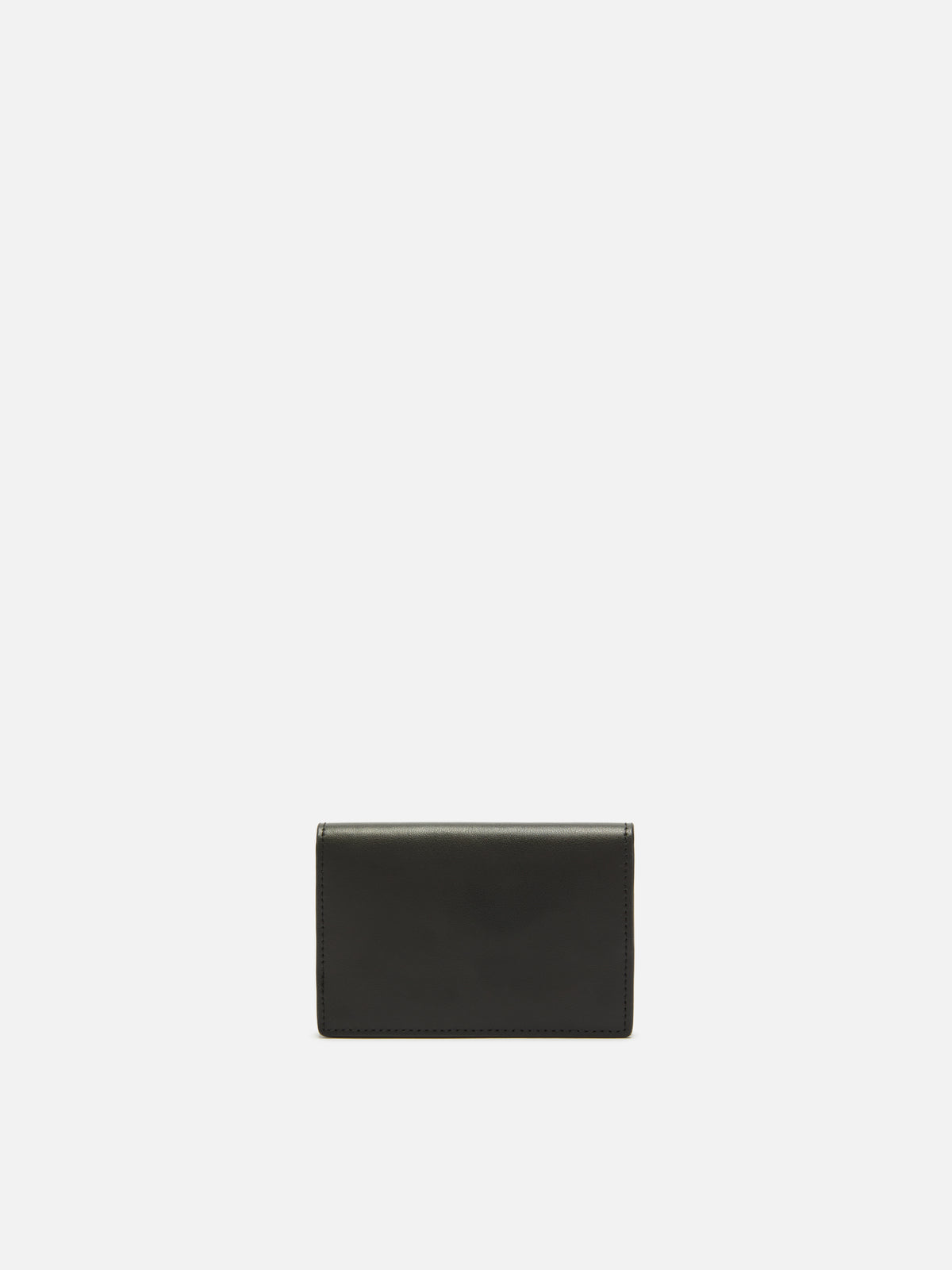 Tarjetero de piel negra con estampado del logo 
