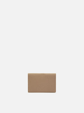 Portacarte Card Holder in pelle martellata nocciola