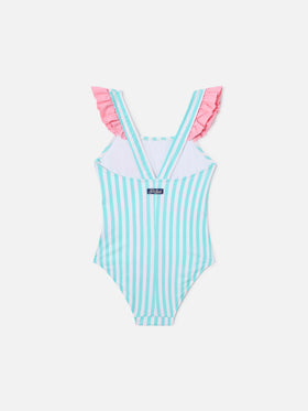 Carol one-piece swimsuit with Minnie striped print | Special Edition