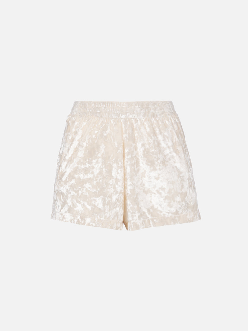 Damen-Chenille-Pull-up-Shorts Cate