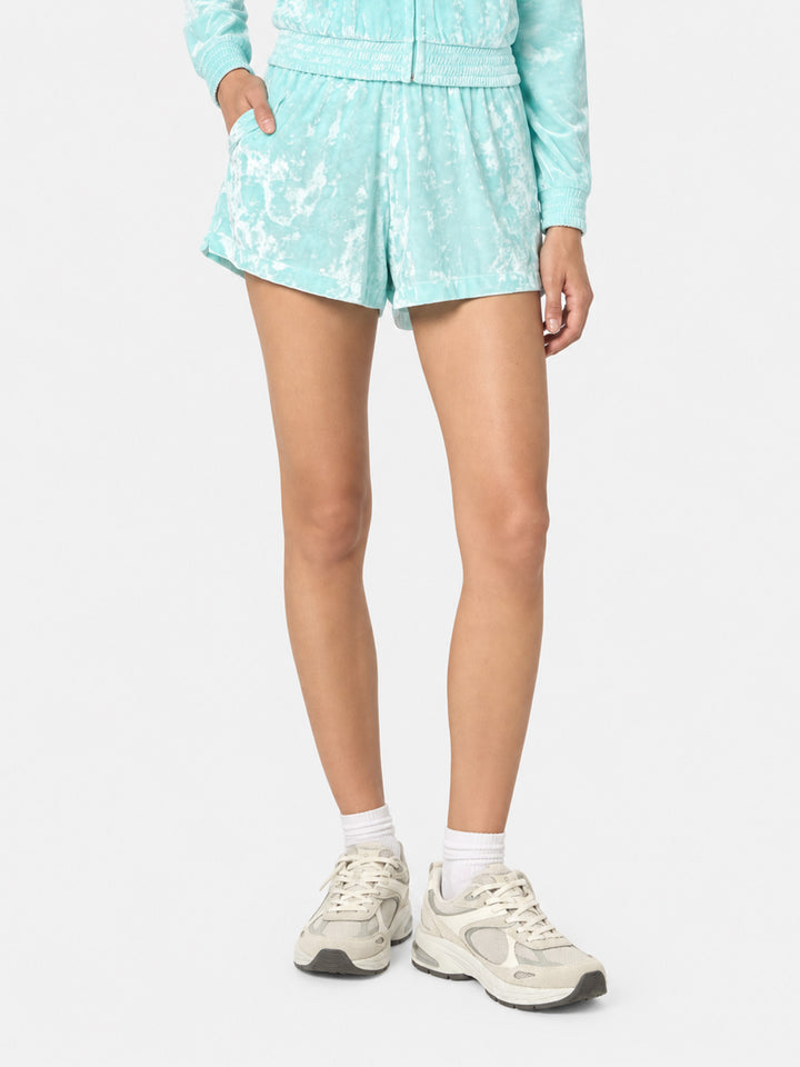 Shorts Cate verde acqua in ciniglia tinta unita
