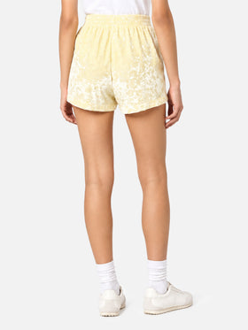 Short Cate pull up in ciniglia giallo chiaro