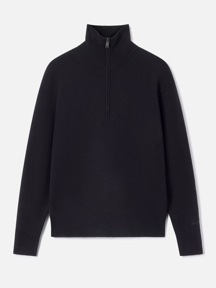 Pull en laine Black Capucine à demi-zip 
