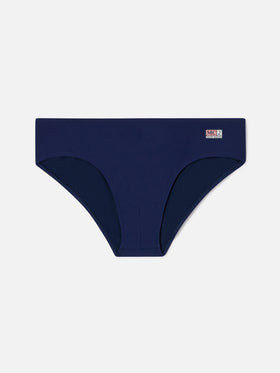 Slip de bain bleu marine uni Cayo 