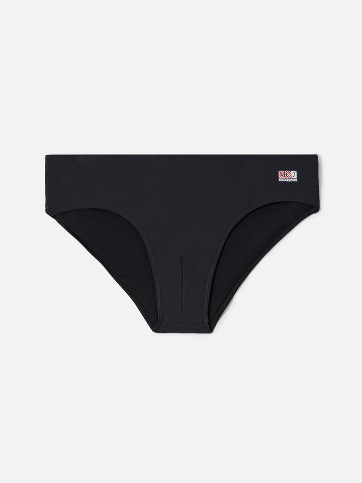 Cayo solid black swim briefs