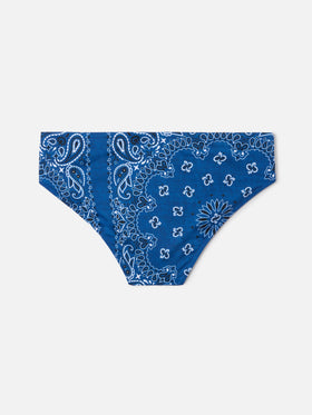 Cayo navy bandanna print swim briefs