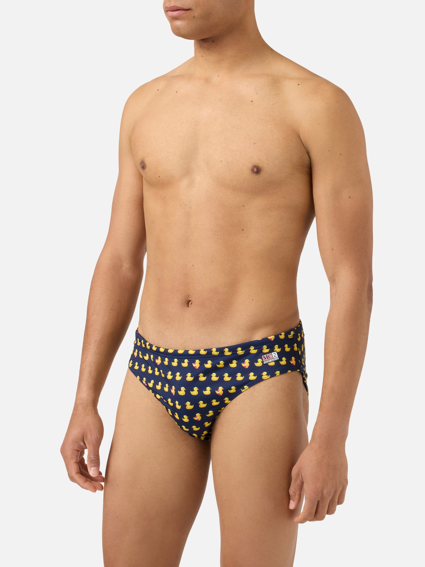Slip mare Cayo blu navy con stampa paperelle