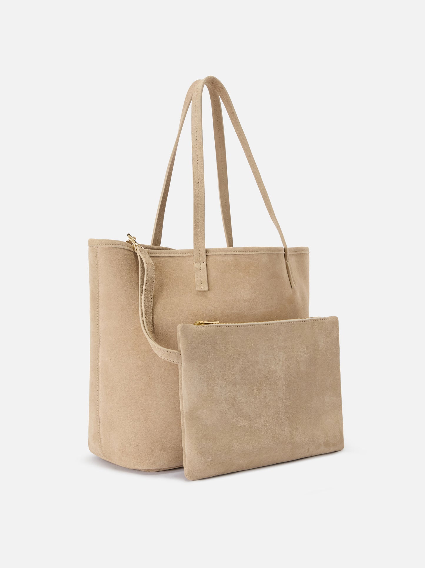 Beige suede City regular bag