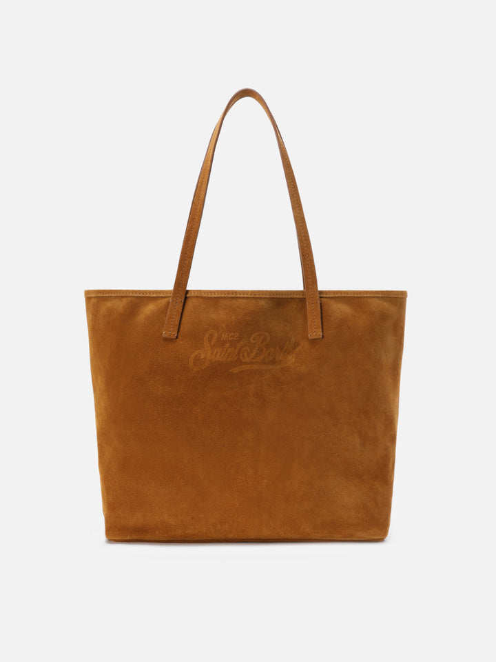 Camel suede City regular bag