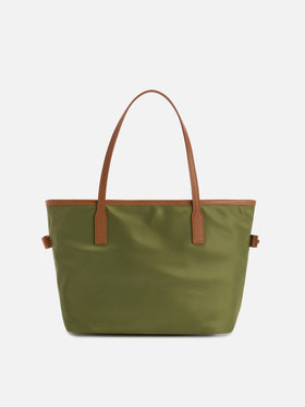 Military green City medium nylon bag
