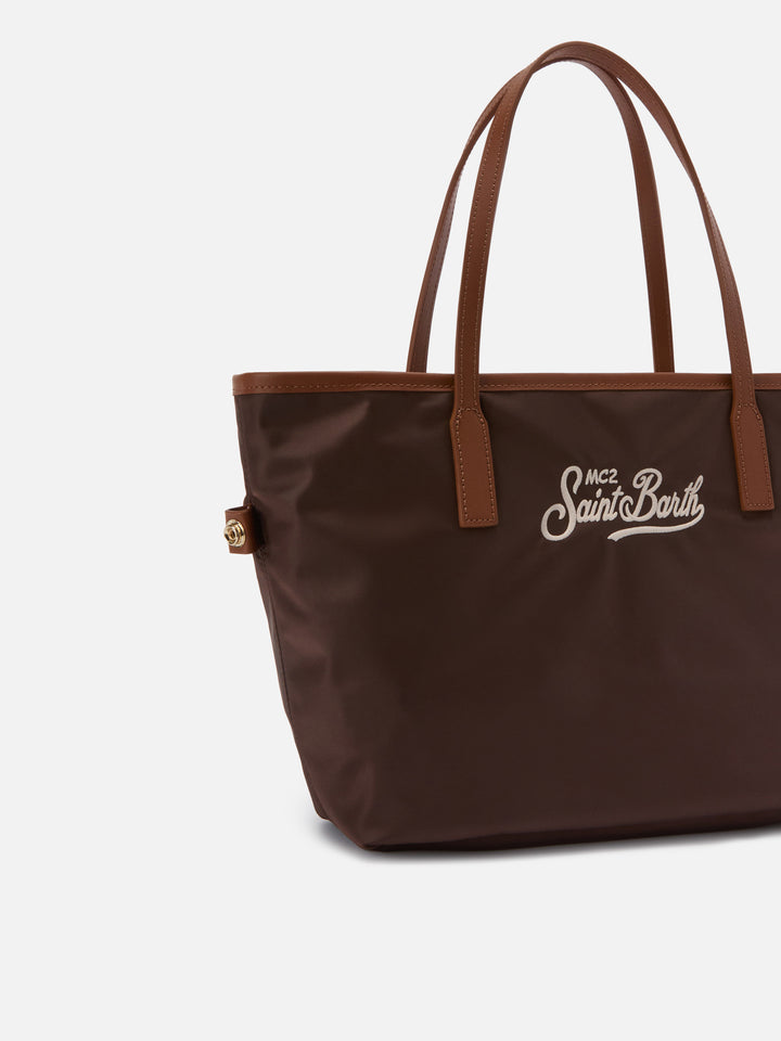 Brown City medium nylon bag