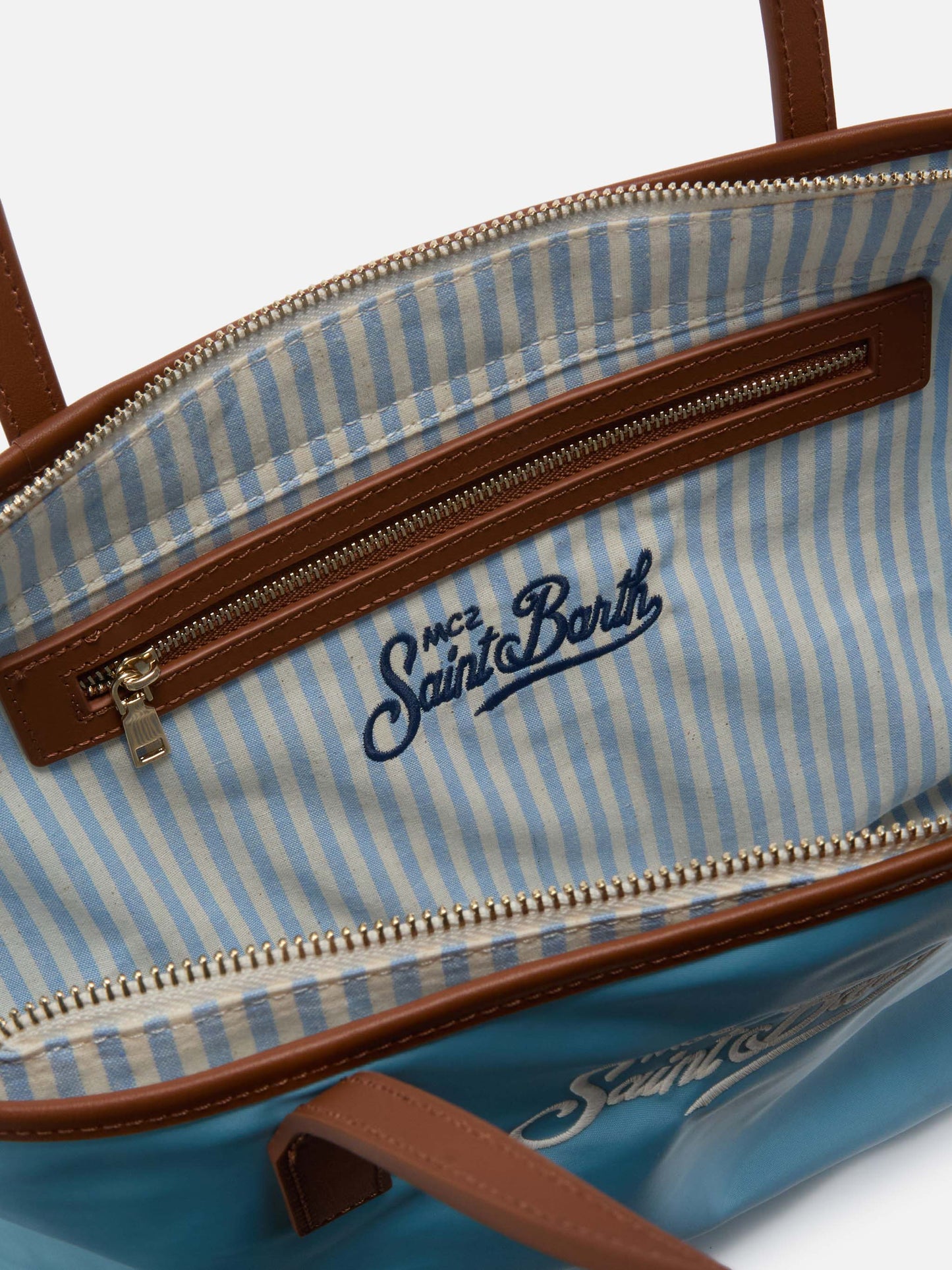 Light blue City medium nylon bag