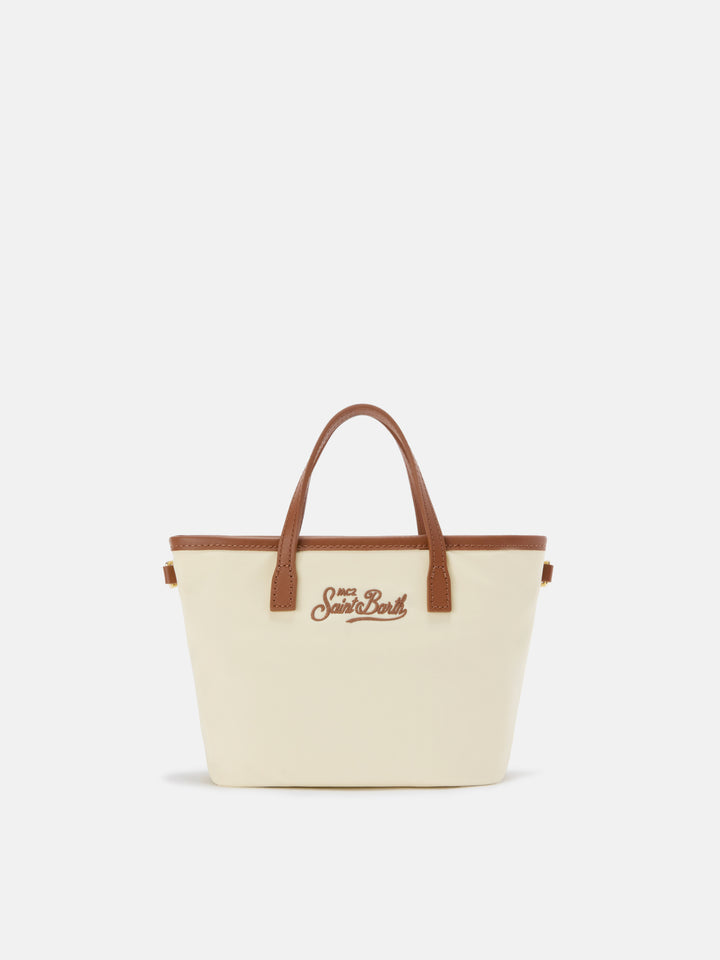 Borsa City mini in nylon bianca