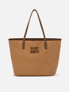 Grand sac city ciré Nut avec logo brodé 