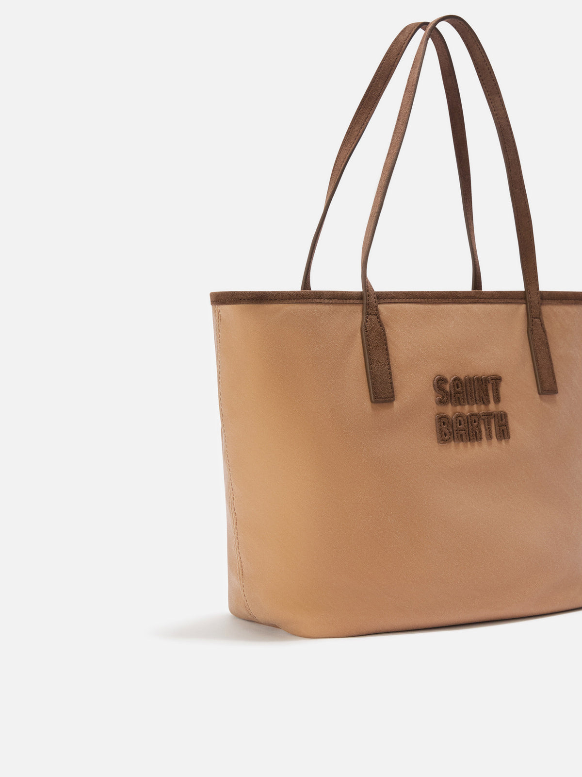 Gewachste Nut Medium City Bag mit Logostickerei 