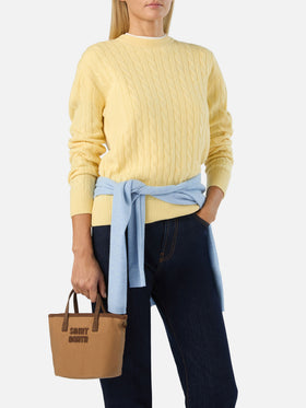 Mini sac City Nut enduit avec broderie logo 