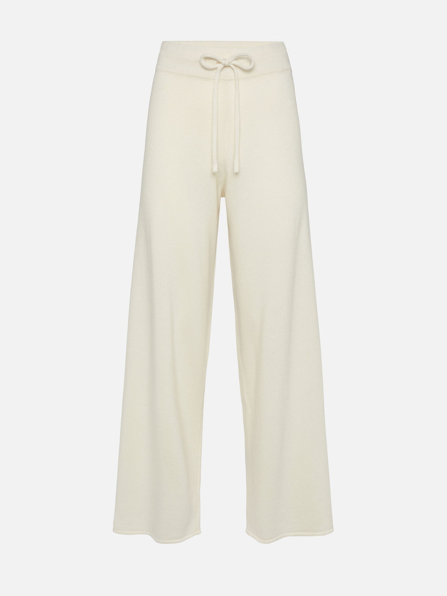Pantaloni in maglia di cashmere bianco sporco Cambon
