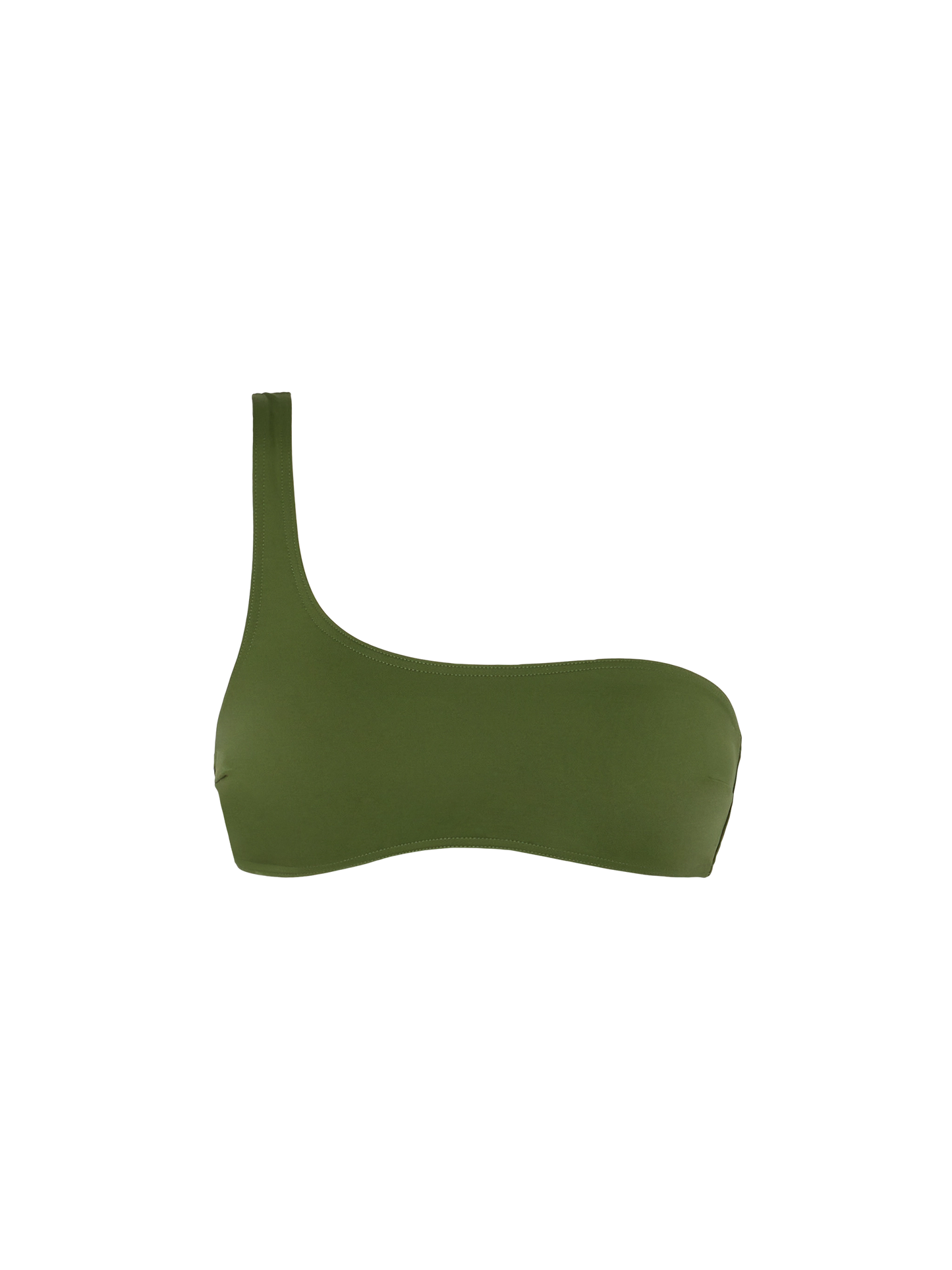 Celestine military green one-shoulder bralette top