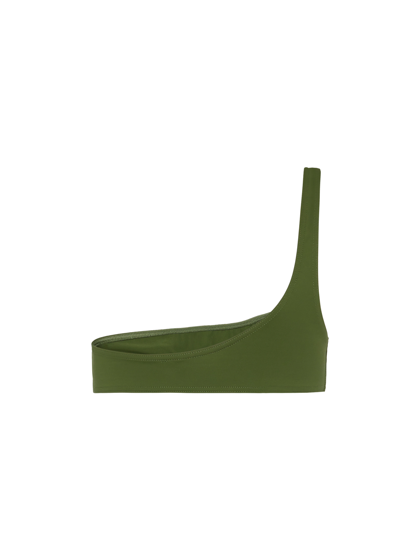 Celestine military green one-shoulder bralette top