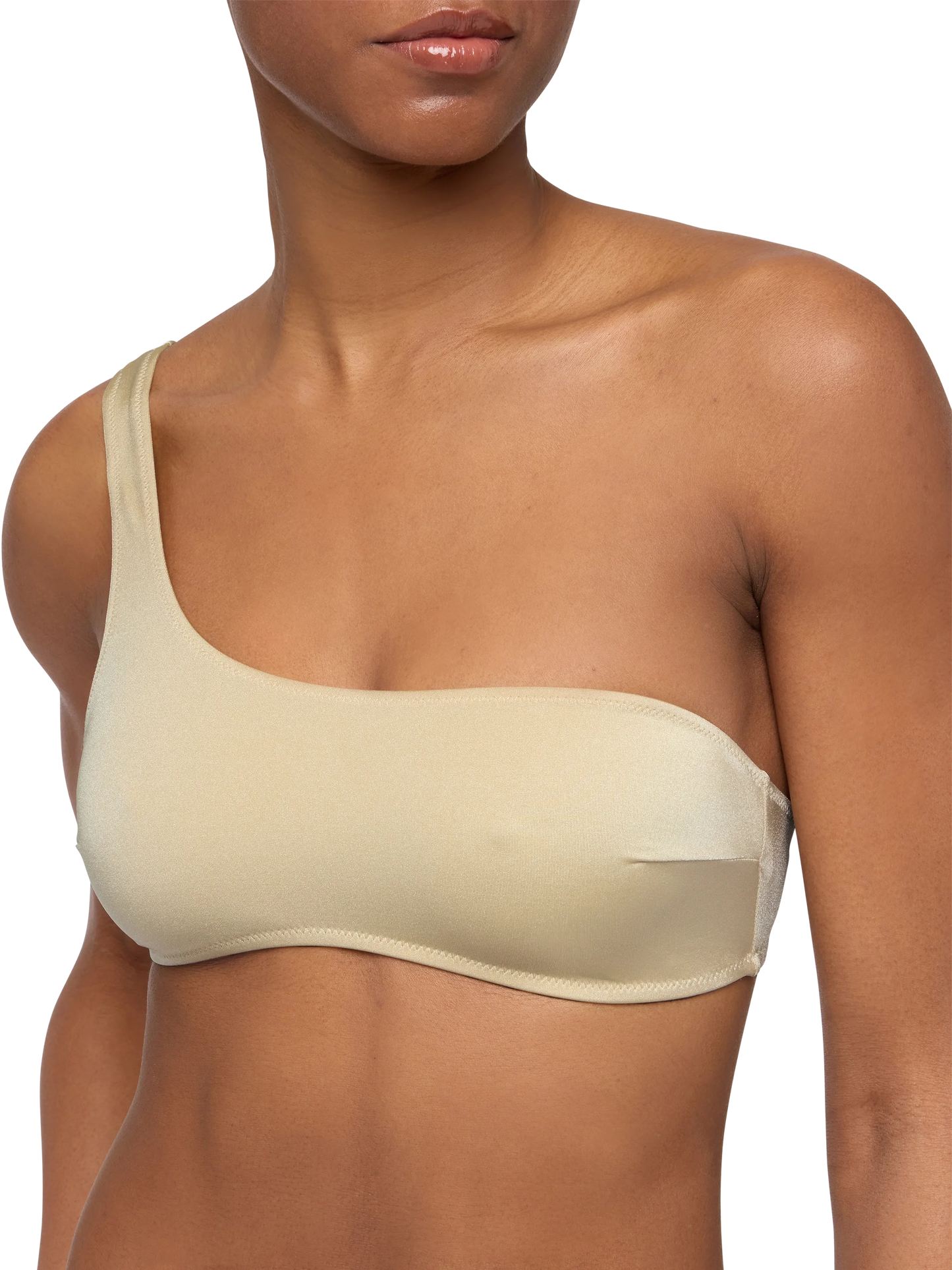 Celestine top bralette monospalla oro shimmer