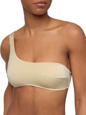 Celestine top bralette monospalla oro shimmer