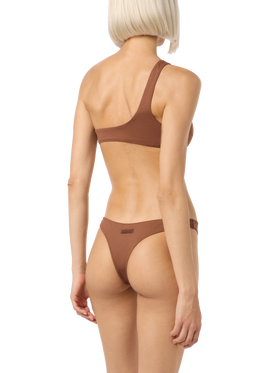 Slip da bagno sgmabato da donna marrone Naomi