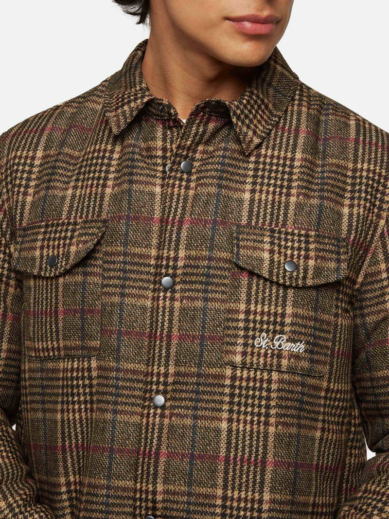 Technic fabric overshirt Chalet with Prince of Wales print