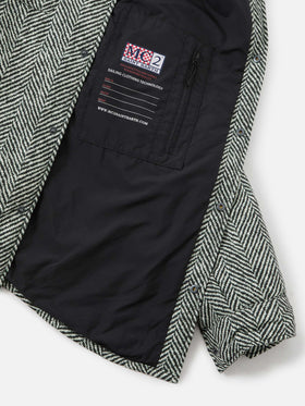 Sovracamicia in tessuto tecnico Chalet con stampa a spina di pesce