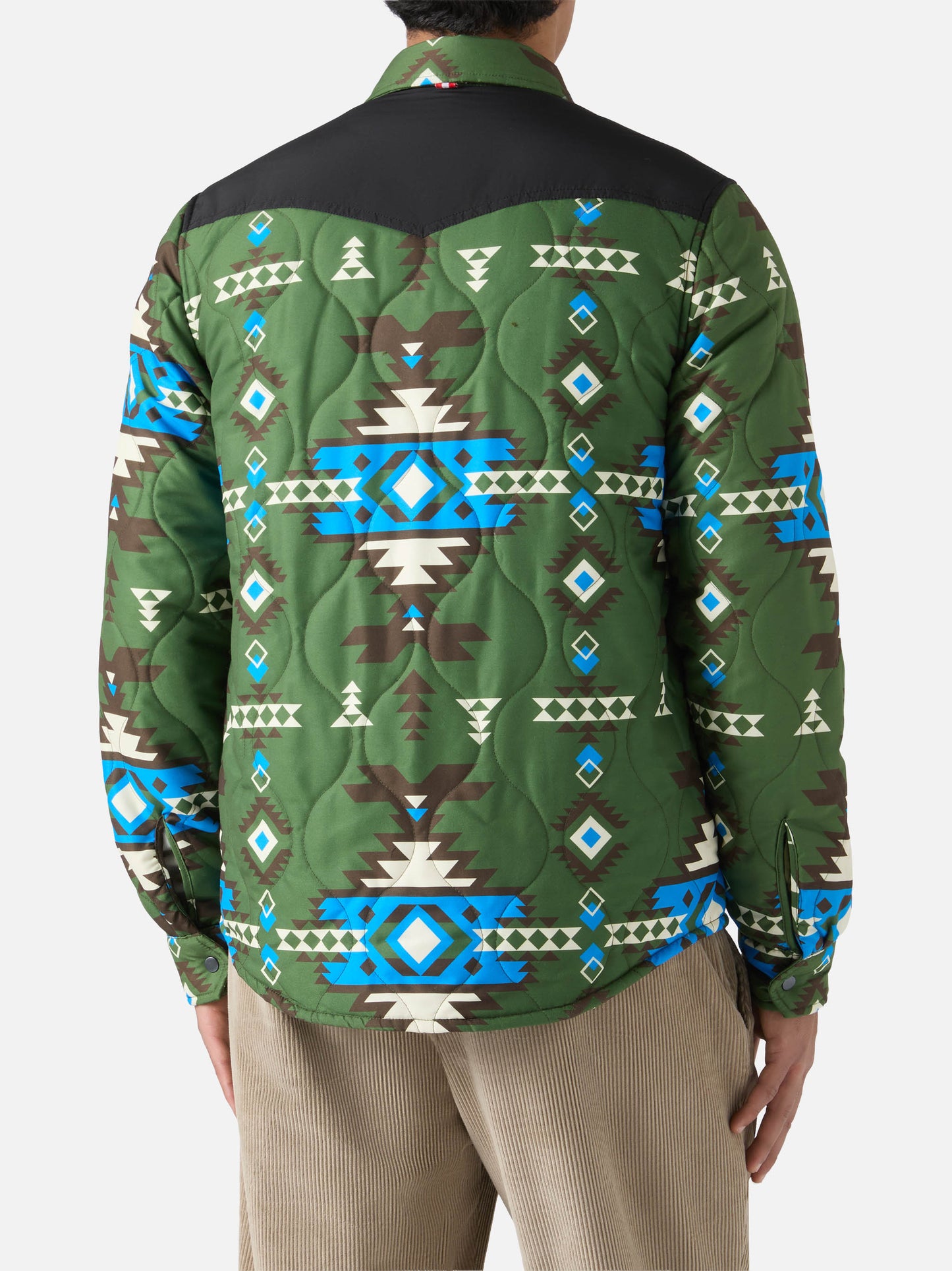 Wattiertes Chalet-Overshirt mit aufgesetzten Taschen