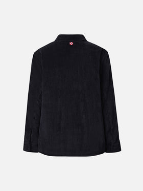 Chalet Jr padded corduroy shirt in navy blue