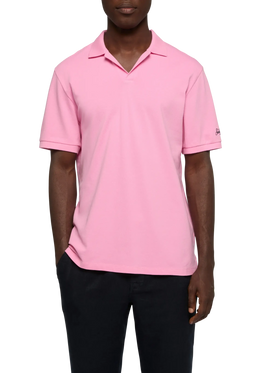 Poloshirt aus Baumwoll-Piqué in Blasenrosa Charles
