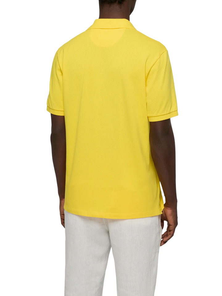 Gelbes Baumwoll-Piqué-Poloshirt Charles