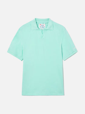 Polo Charles in piquet di cotone verde menta