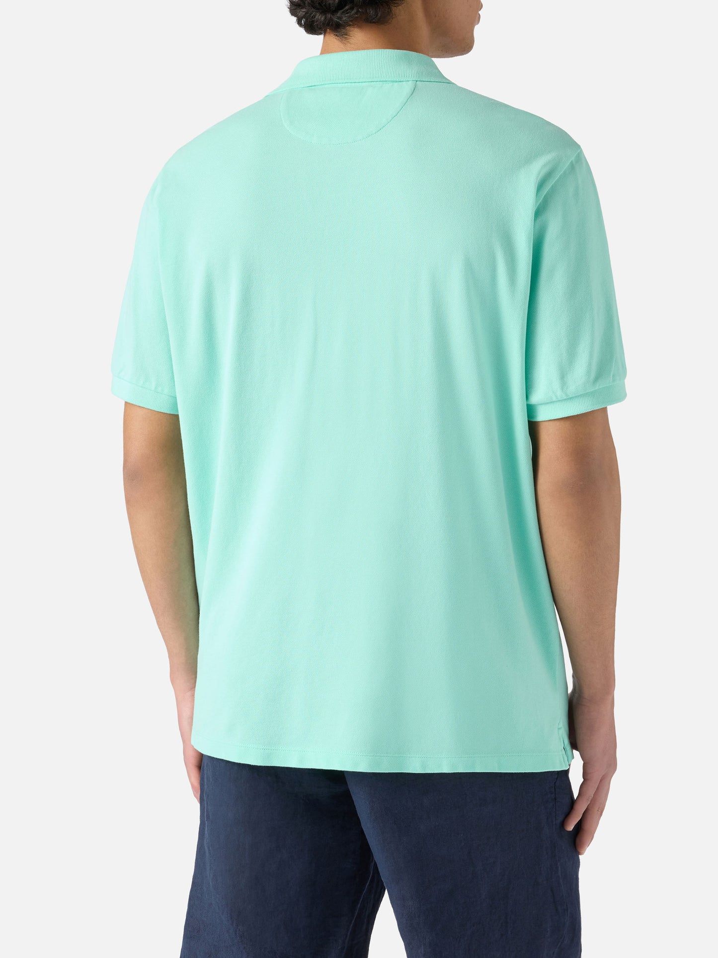 Polo Charles in piquet di cotone verde menta