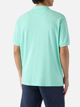 Polo Charles in piquet di cotone verde menta